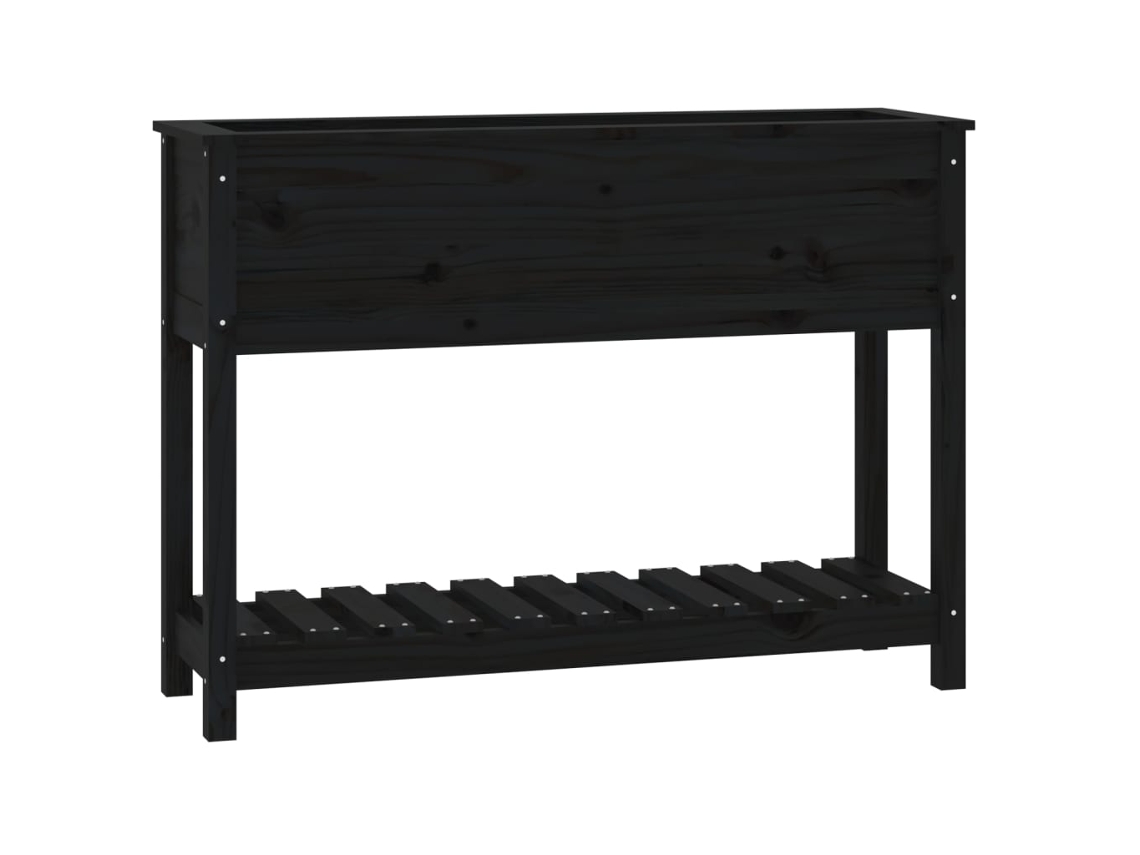 Planter, Planters Vidaxl Preto Madeira De Pinho (111.5 X 34.5 X 81 Cm)
