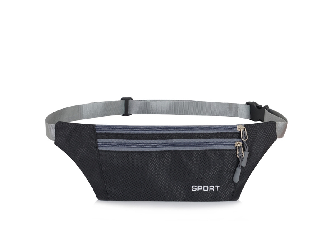 Pochete ultrafina para corrida Slowmoose, bolsa de cintura multifuncional antirroubo para esportes ao ar livre, preta, 123