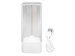 Lâmpada de Mesa Magnética Filamento Led Sem Fio Usb Recarregável com Controle Branca