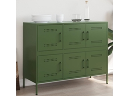 Aparador 100,5x39x79 cm Acero Verde Oliva