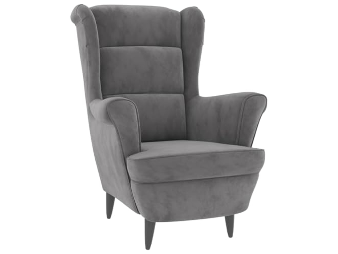 Armchair, Armchairs Vidaxl Cinzeto Veludo