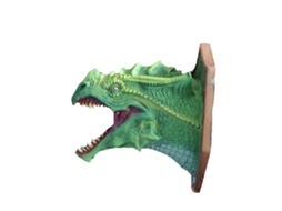 Decoração Parede Cabeça Dinossauro Luz Led Spraying