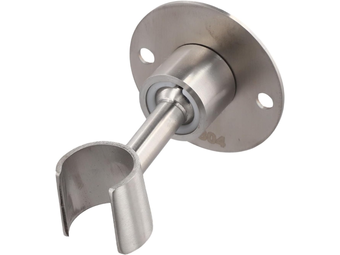 Suporte De Parede Ajustável Para Chuveiro Mão Em Aço Inoxidável, 7x6cm, Cor Prata