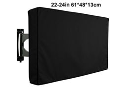 Capa de TV de tela plana Oxford cloth PVC, protetora impermeável para 22-52 polegadas com fixação | S/MARCA