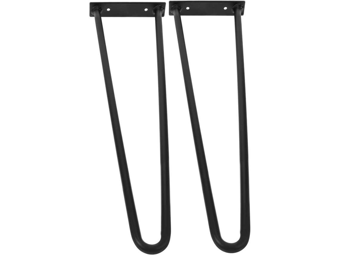 Shineofi 2 Peças Pés De Mesa Metal Em Forma U, Pretos, Para Sofás, Cadeiras E Armários Substituição Durável Para Móveis