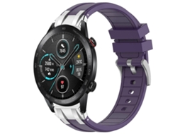 Pulseira De Silicone Royal De 22 Mm Com Fecho De Liberação Rápida Prateado
