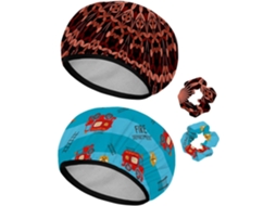 Conjunto De 2 Toucas Banho Reutilizáveis Com Elástico Para Cabelo, Touca De Banho Elástica Impermeável Para Cabelos
