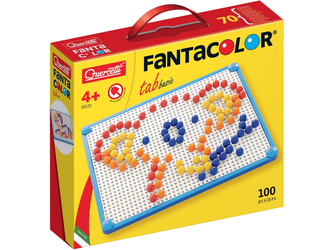 Jogo Educativo QUERCETTI Jogo Arte Visual Pixel 100 Pinos 4 Cores (Idade  Mínima: 3 Anos - 23 x 5,2 x 20 cm)