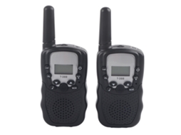 Rádio walkie talkie Mali, infantil, alcance 3km, preto