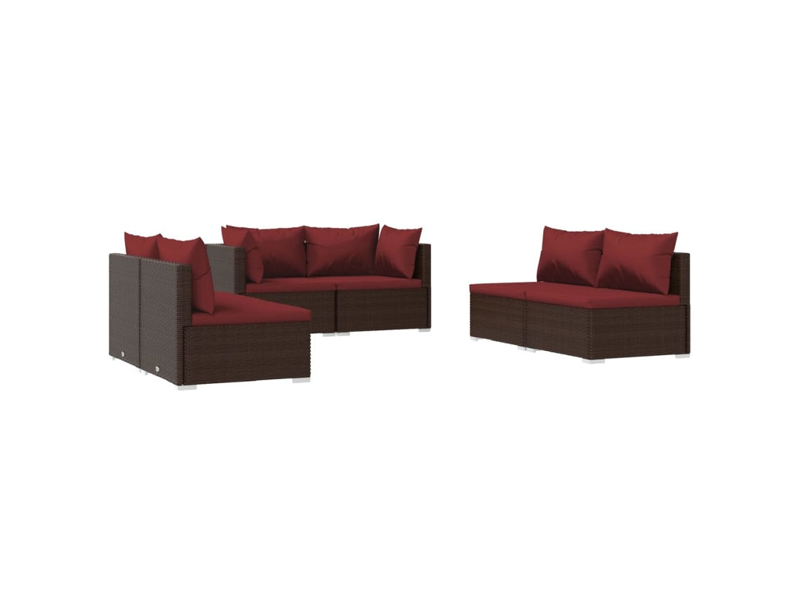 Garden Lounge Set, Garden Lounge Sets Vidaxl Marrom Rattan / Vime (n/a)
