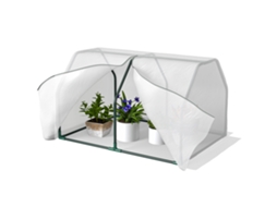 Mini Jardim E Varanda Estufa Em Plástico E Aço Em Pe Com Fecho Com Zíper, 99x71x60 Cm, Branco Transparente Ch