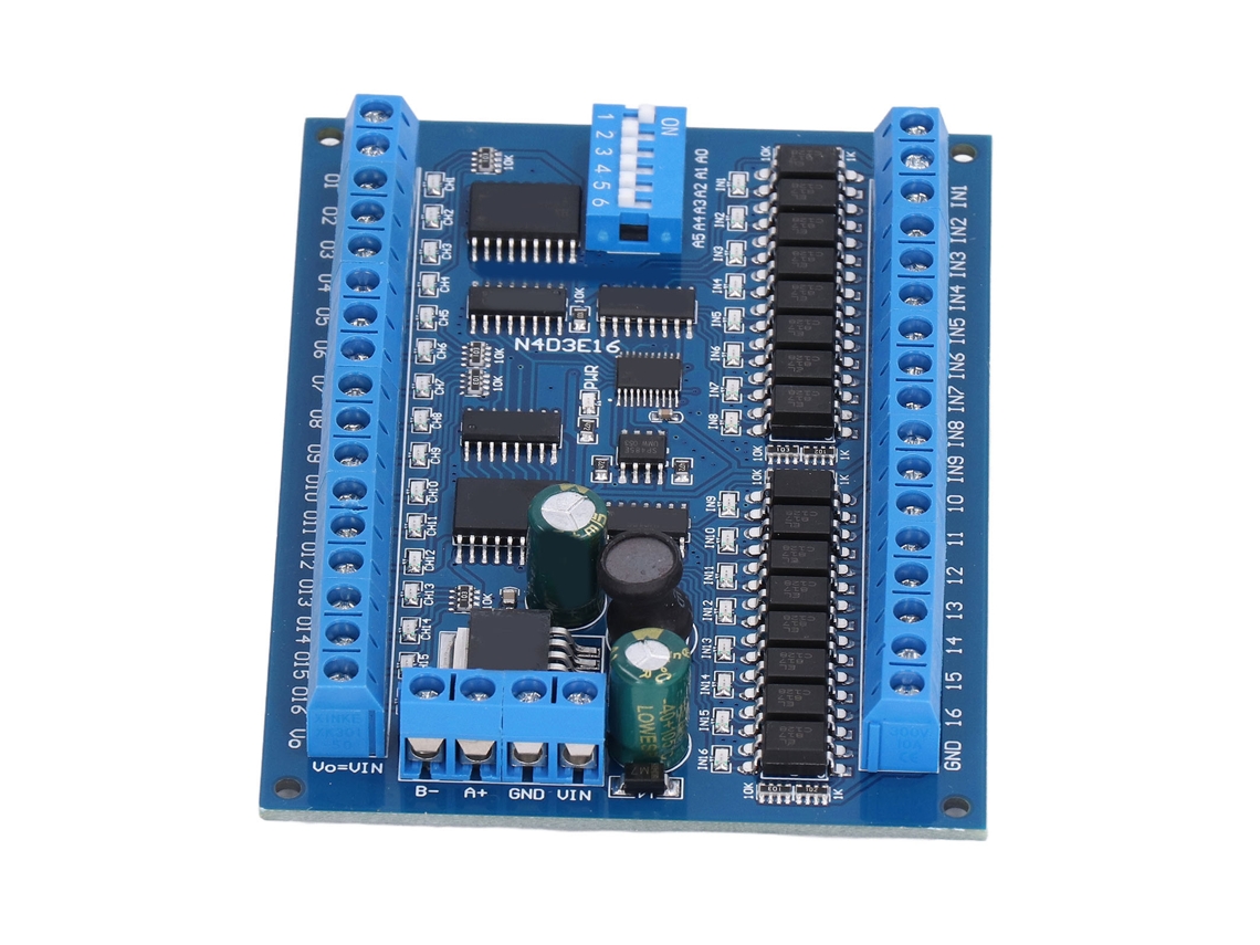 Laxiscreed Placa De Expansão 16 Entradas E 16 Saídas Com Rs485 E Alimentação Dc 6.5-30v