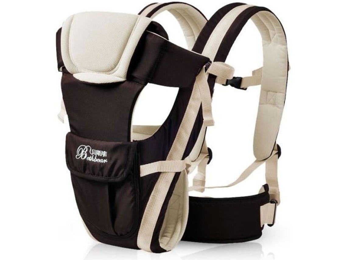 Arnês Ergonómico Arnês de Bebé Preto para 0 Aos 36 Meses Capacidade Máxima de Carga 30 Kg AOZORZ