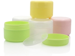 Conjunto De 10 Potes/recipientes Plásticos Para Maquiagem E Cosméticos (cor Aleatória)