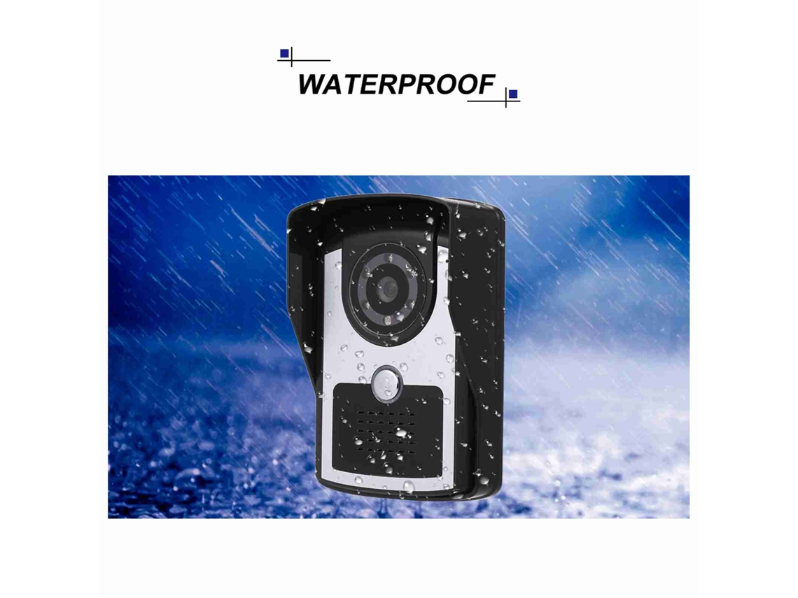 Câmera De Campainha 7 Polegadas Hd Cmos Com Intercom E Desbloqueio