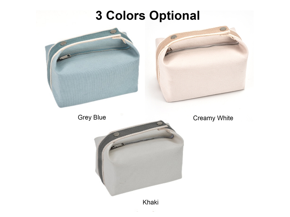 Bolsa de maquiagem portátil, organizadora de cosméticos, mochila de viagem com zíper e 4 bolsinhas para mulheres.