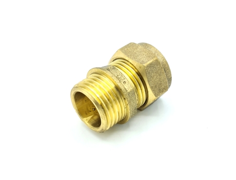Acoplador Macho G1/2 x 15 mm, Adaptador de Encaixe de Compressão de Latão
