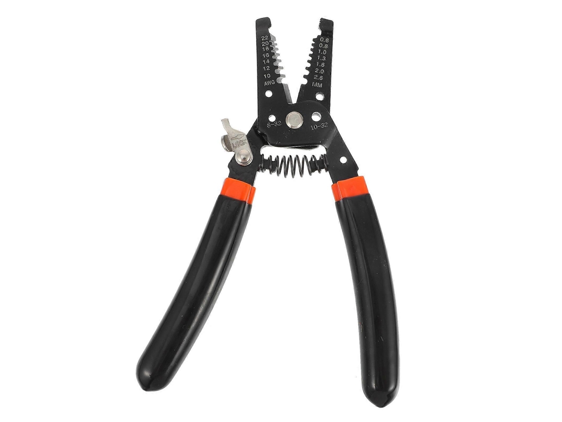 Ferramenta Elétrica para Eletricistas: Pelacabos e Cortador de Cabeamento Profissional 10 20 Awg 18,5x5x1,5cm Negro