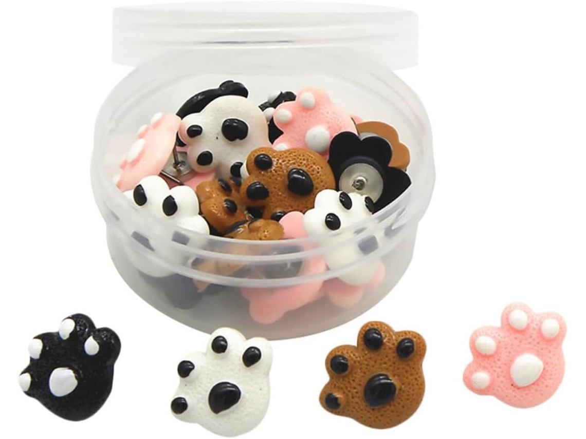 Lalafina 25 Peças De Tachinhas Resina Em Formato Panda, Alfinetes Criativos Para Cortiça, Para Casa, Em Tons Variados