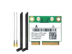 Lurelia Placa Wi-fi Pcie Ax1800m Rtl8852be Wi-fi 6 Dual Band 2,4/5 Ghz Bluetooth 5.2 Antena