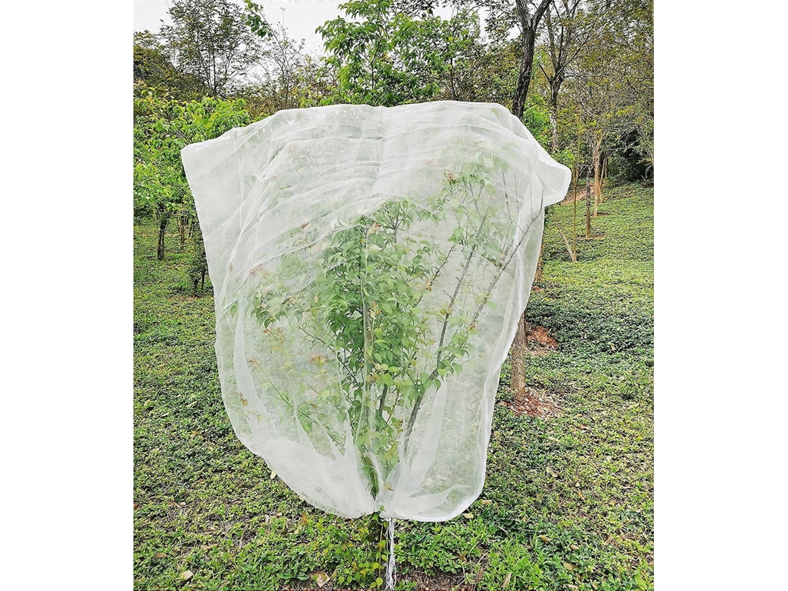Rebe-rede De Proteção Para Árvores Frutíferas 1,8m X 1,8m, Malha Fina Anti-insetos Com Cremalheira E Cordo De Ajuste