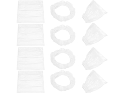 Conjunto De 100 Capas Descartáveis Para Assentos De Carro E Volantes, Em Pe Branco.