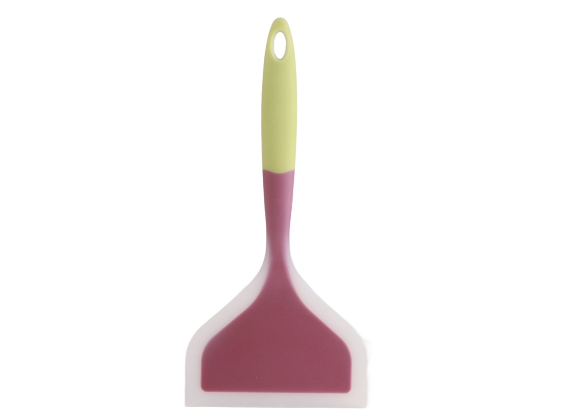 Espátula De Silicone Antiaderente, Virador Largo, Verde, Para Bolo, Bife, Pizza, Utensílio Cozinha