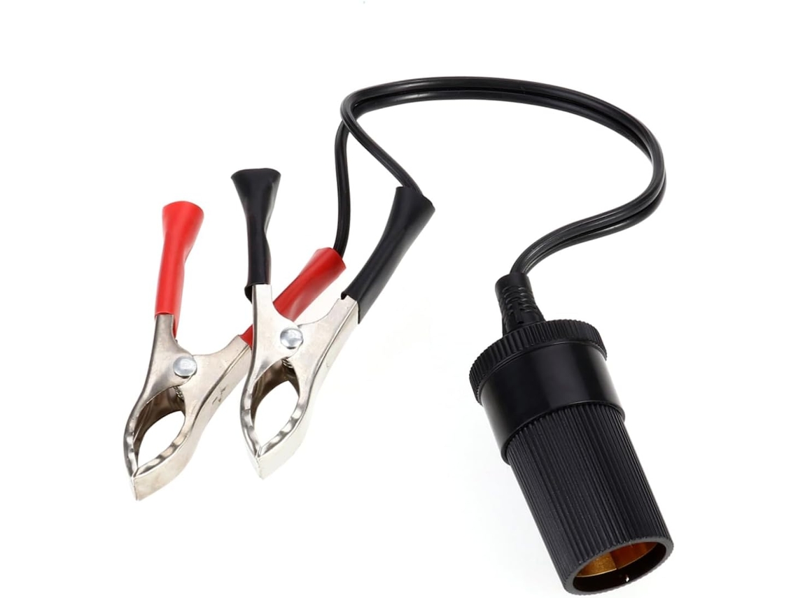Adaptador De Isqueiro Para Bateria De Carro Com Trava Automática E Conector De Cabo