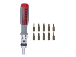 Chave De Parafuso Com Racha Multibit 1/4'' Magnética Bidirecional Conjunto De Bits