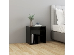 Vidaxl Mesa De Cabeceira 40x30x40 Cm Derivados De Madeira Preto