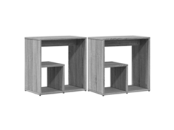 Side Table, Side Tables Vidaxl Cinzeto Madeira Processada (n/a)
