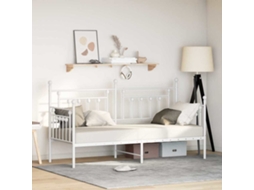 Vidaxl Estrutura De Cama De Dia Branco 75 X 190 Cm Aço