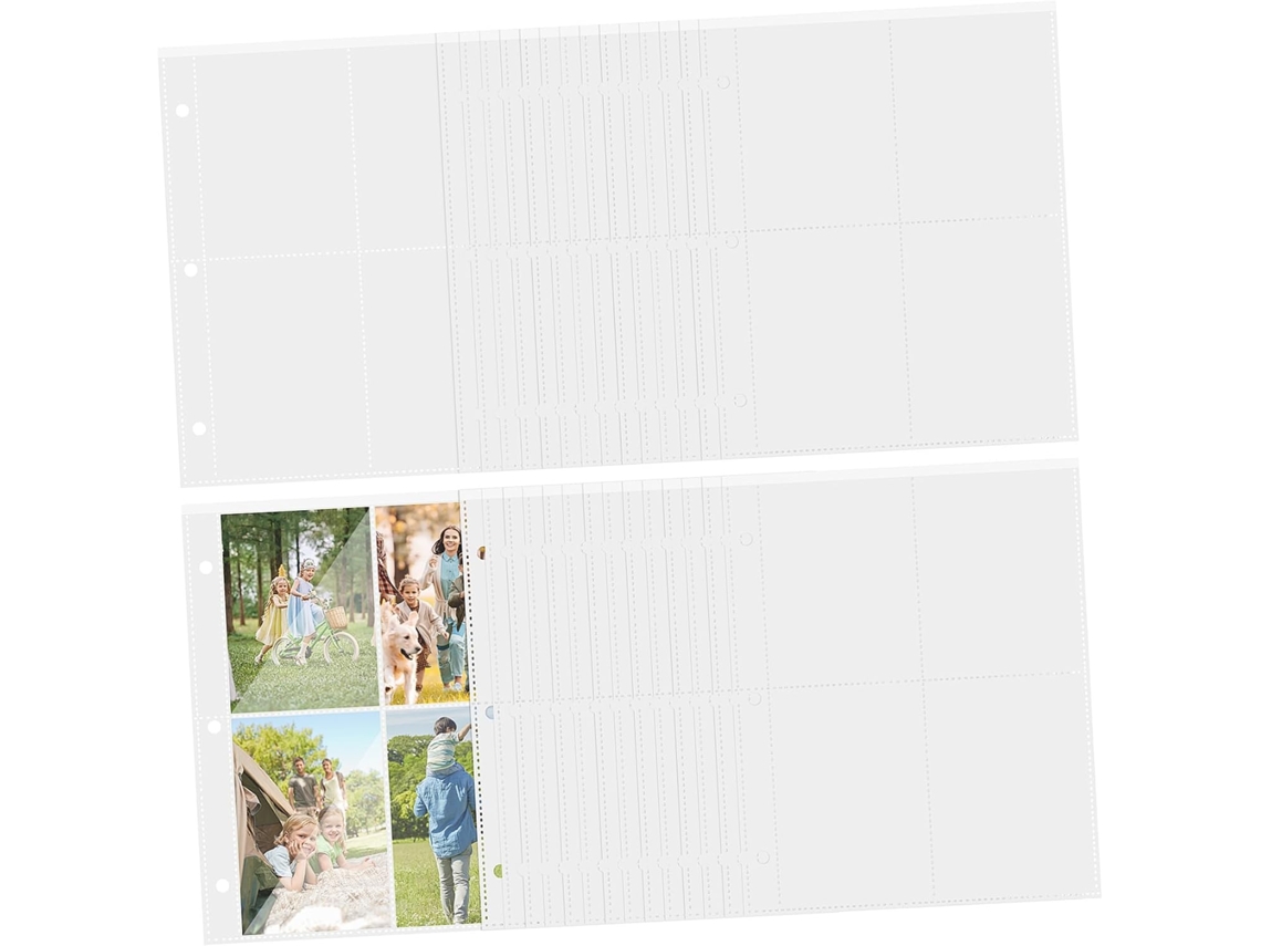 Imikeya Pochettes Transparentes A5 4 Compartimentos 40 Folhas Em Pp Por Página Alta Durabilidade E