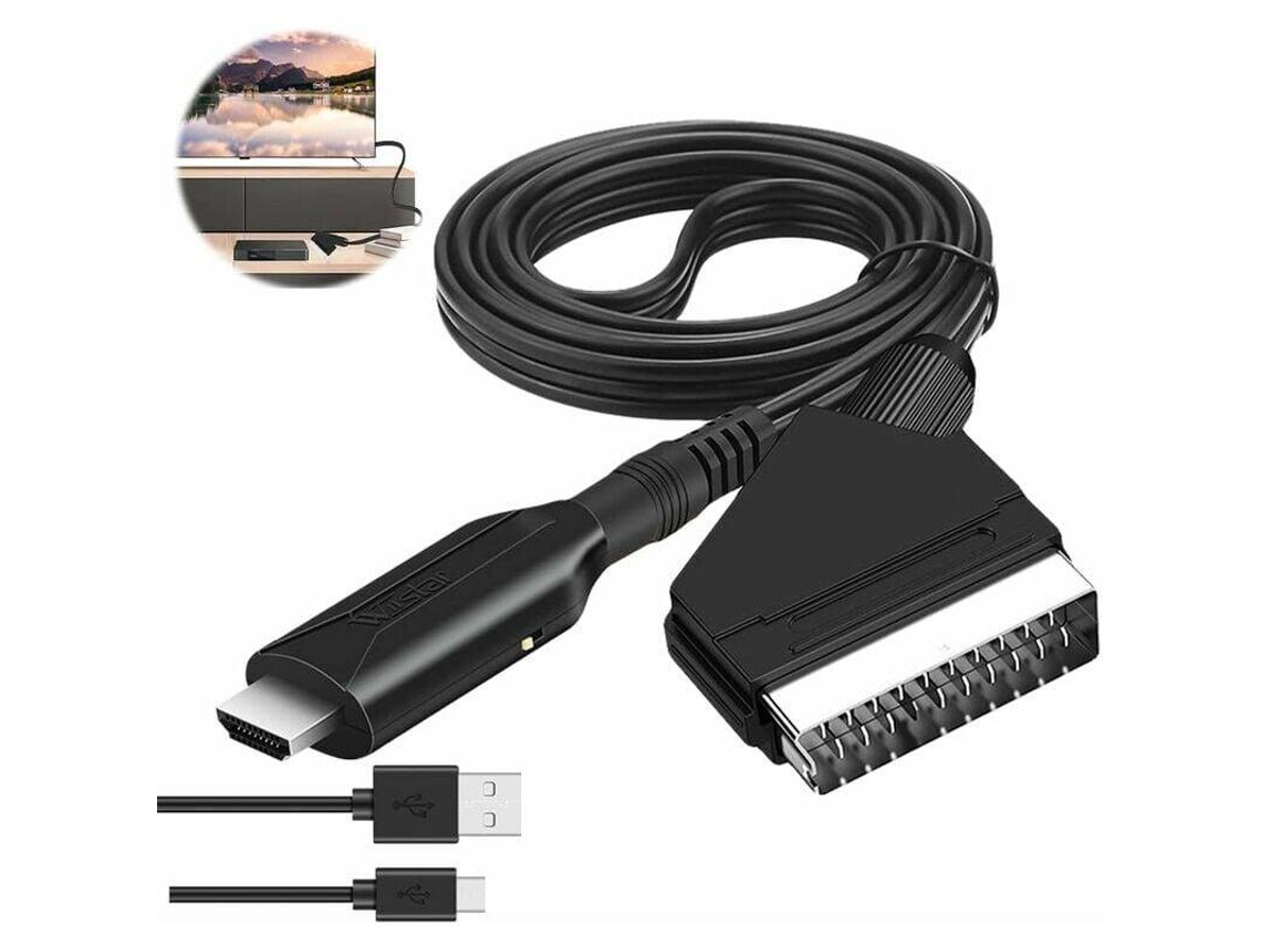 Adaptador De Áudio E Vídeo Scart Para Hdmi Para Hdtv/dvd/set Top Box/ps3/pal/ntsc Conversor Liptaptyn