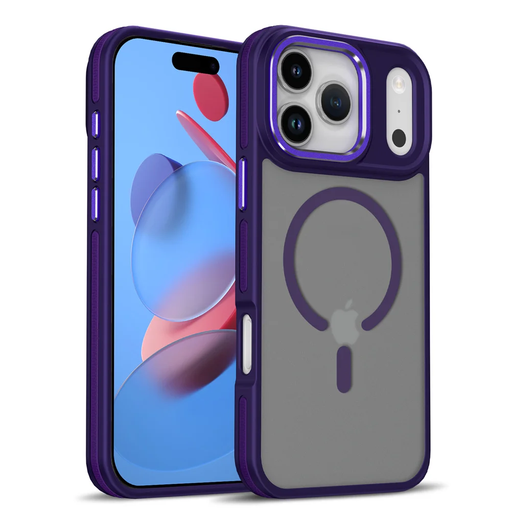 Capa Magnética Para Iphone (iphone 17 Pro Max, Roxa), Compatível Com Carregamento Sem Fio Magsafe.