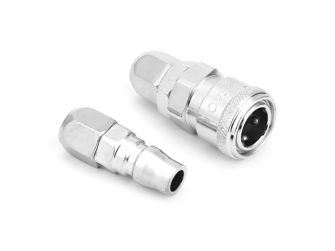 Conector Rápido Mangueira Ar Compressor Aço Galvanizado 20pcs