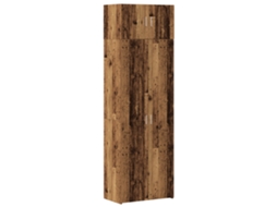Conjunto 2 Armário De Arrumação Vidaxl Castanho Derivados De Madeira (70 X 42,5 X 185 Cm)