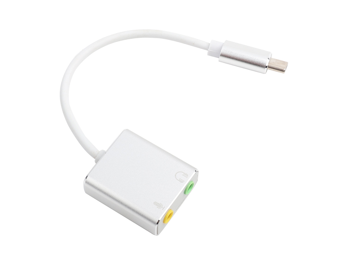 Placa De Som Type-c, Placa De Som Externa Estéreo Com Ligação De Alumínio E Áudio 3.5mm.