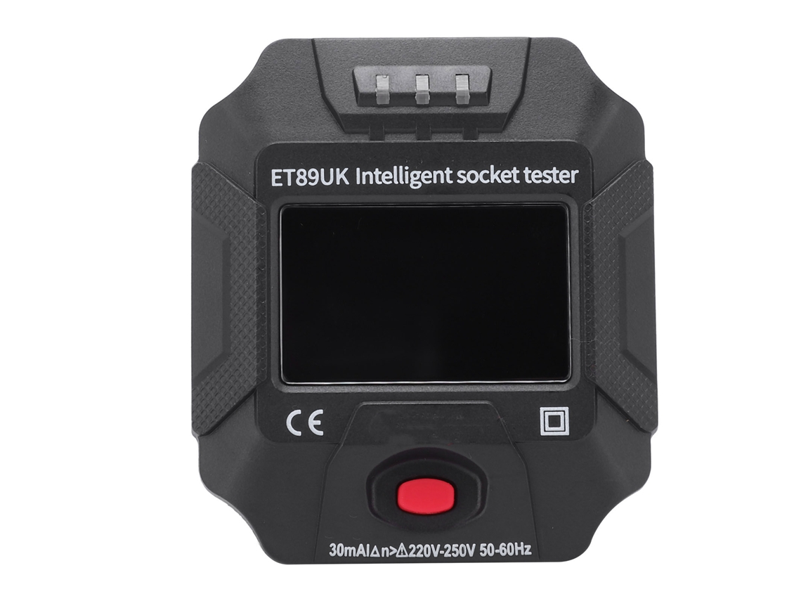 ET89EU Détecteur de Prise de Testeur de Prise Intelligent Détecteur de Fréquence de Tension D'affichage LCD pour Appareil Ménager EU AC 220V‑250V