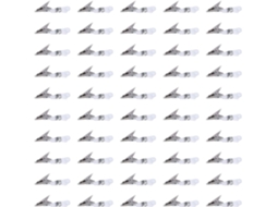 Conjunto De 50 Pinos Metálicos Multiuso Para Documentos, Com PVC Reforçado E Duplo Fixação Ponto Design