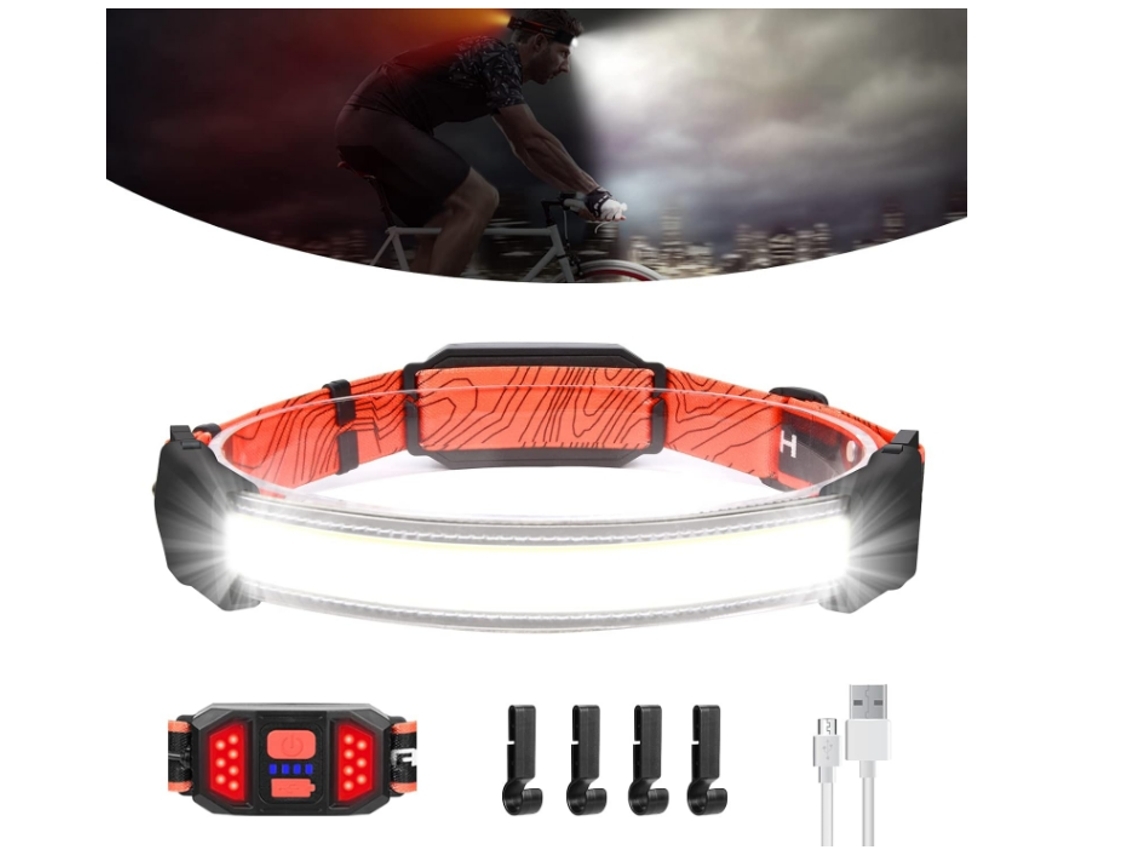 Tocha De Cabeça Farol Cob Yunzii 500 Lúmen Para Corrida Ciclismo Acampamento Pesca Caminhada Preto Yunzii
