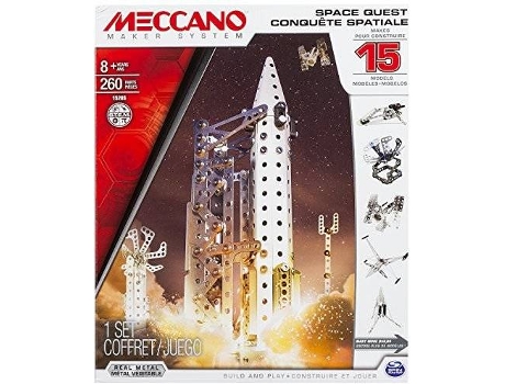 Kits de Ciência MECCANO Space Quest Set STEM 15 Model Building Set, 260 Peças (8 anos - 11.81x9.84x2.52 cm)
