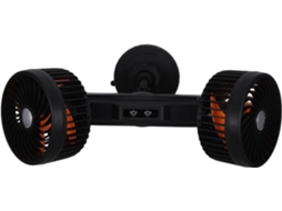 Ventilador De Carro Jojofuny, Rotação De 360°, 3 Velocidades Ajustáveis, Recarregável Via Usb, Com Duas Cabeças, Ideal