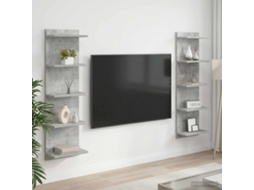 Vidaxl Prateleira De Parede 2 Unid. Cinzento Cimento 30 X 15 X 100 Cm