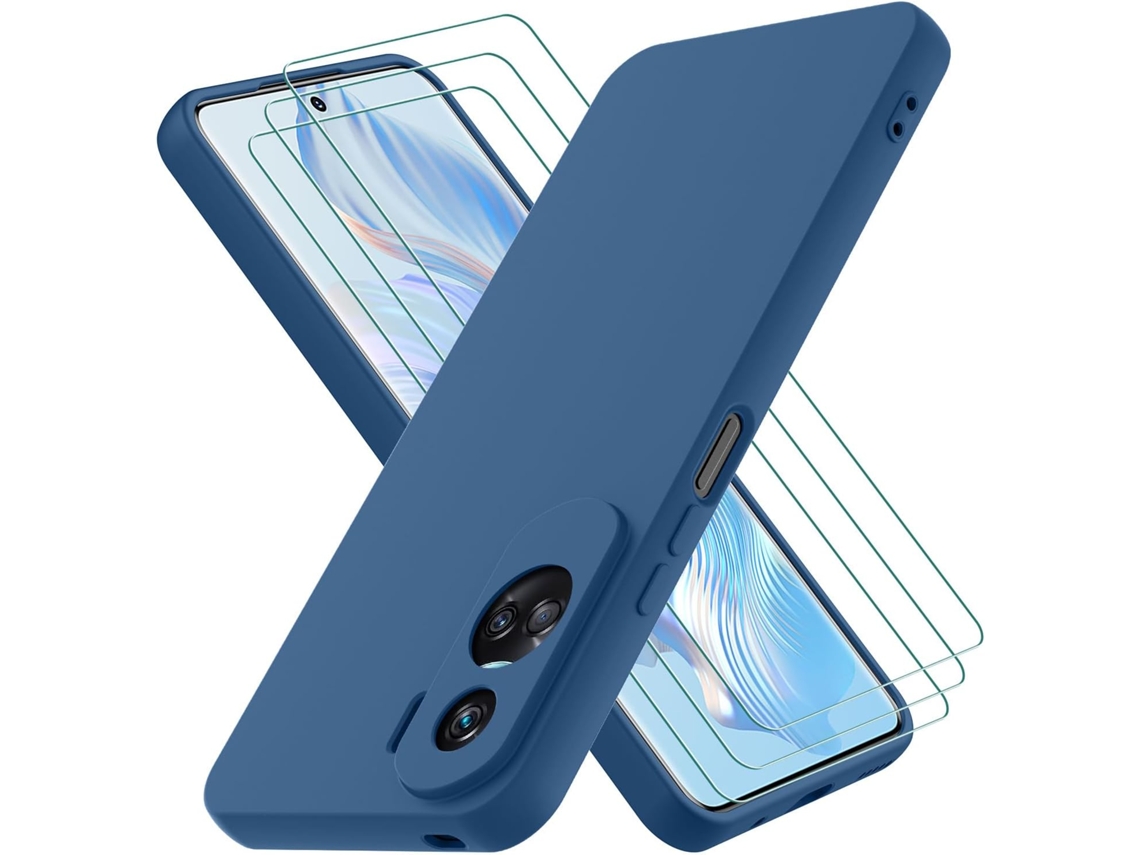 Capa Lite Ultra Fino Proteção Elevada Contra Para Honor, Huawei Huawei Honor 90 Lite/honor X50i Hongwe. Silicone Textura Macia Anti-choque Azul