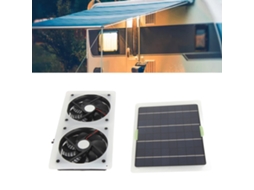 Conjunto de ventilador solar 100W 12V à prova d'água portátil para casa estufa S/MARCA