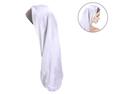 Touca longa de cetim com capuz para cabelos longos, touca solta com elástico sólido para mulheres, dreadlocks e Aquaforge