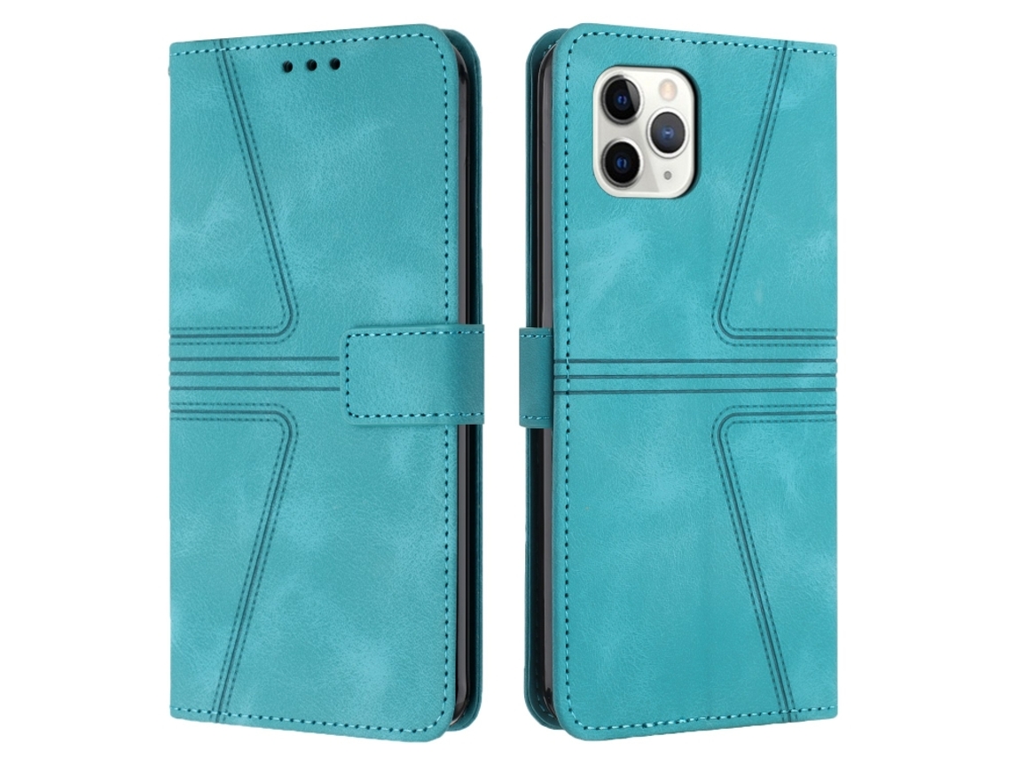 Capa De Couro Para Iphone 11 Pro Max - Triangular - Cor Sólida