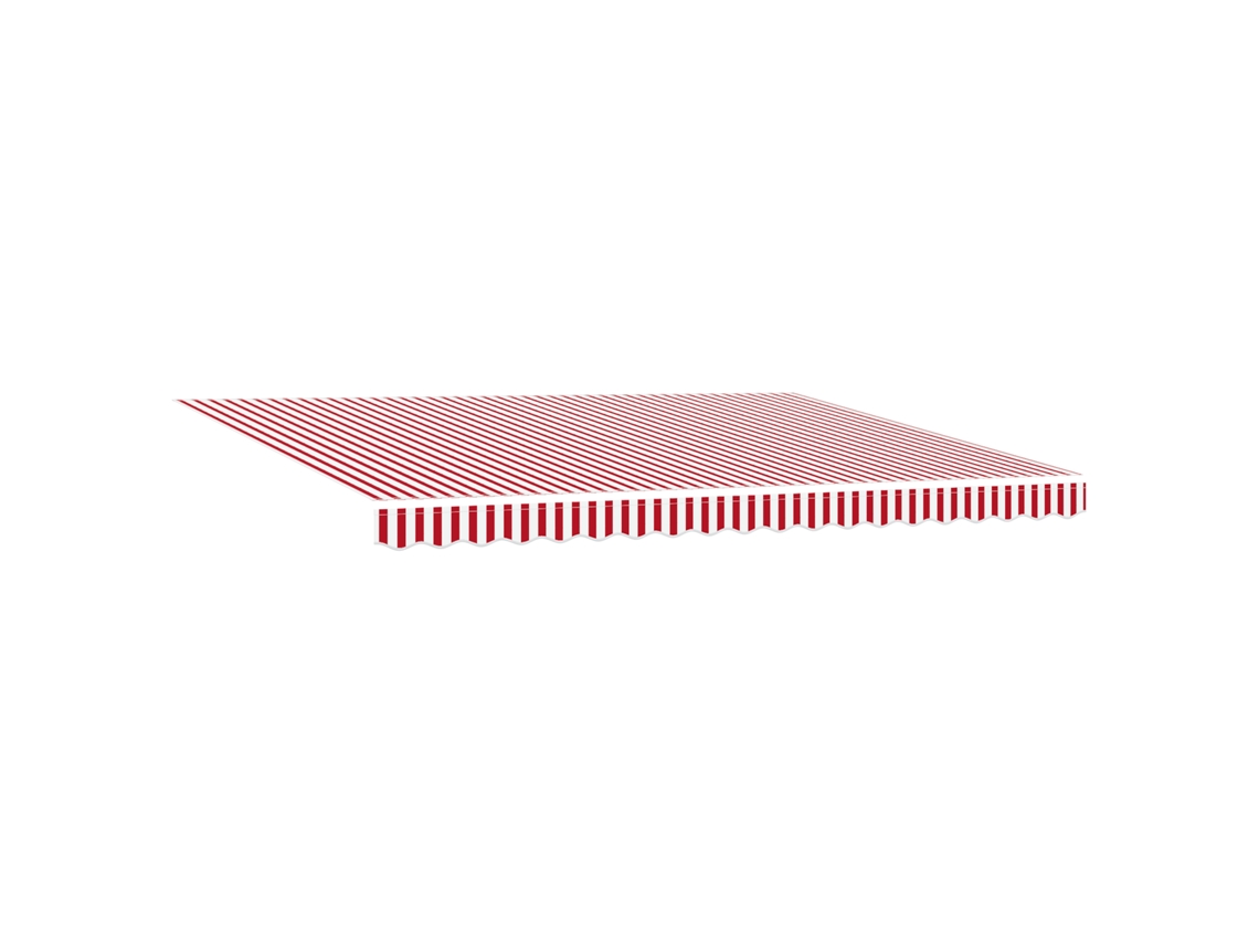 Conjunto 1 Toldo Retrátil Vidaxl Vermelho Poliéster (450 × 350 Cm)