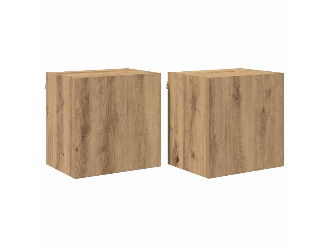 Gabinetes de Tv na Parede 2 Pcs Carvalho Artesanal MAISON EXCLUSIVE (40,5x30x40 cm)